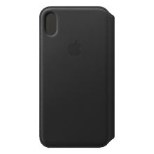 Leder Folio Case für iPhone XS Max MRX22ZM/A schwarz